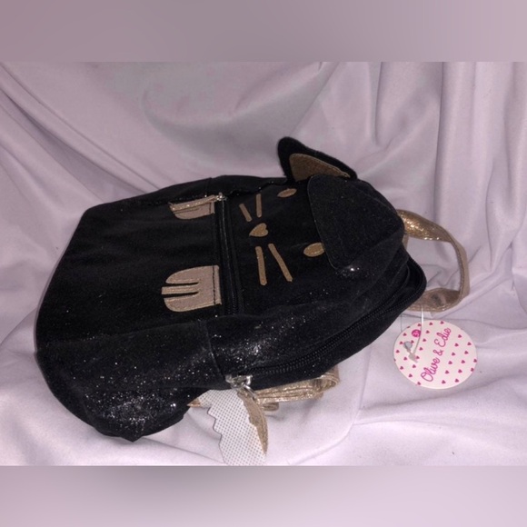 Child’s black glitter Kitty cat back pack - Picture 7 of 10